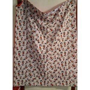 Classic Disney Mickey And Minnie Mouse AOP Quilt Baby Blanket‎ Throw Crib EUC